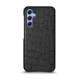 Кожаная накладка Stenk Reptile Cover для Samsung Galaxy A34 Чёрная