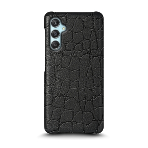 Кожаная накладка Stenk Reptile Cover для Samsung Galaxy M34 5G Чёрная