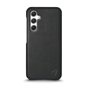 Кожаная накладка Stenk Cover для Samsung Galaxy A54 Чёрная