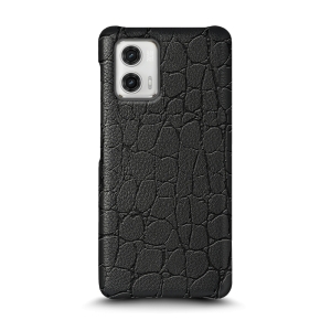 Шкіряна накладка Stenk Reptile Cover для Motorola Moto G73 5G Чорна