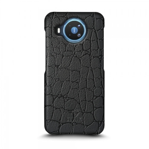 Шкіряна накладка Stenk Reptile Cover для Nokia 8.3 Чорна