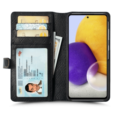 чехол-кошелек на Samsung Galaxy A72 Черный Stenk Premium Wallet фото 2