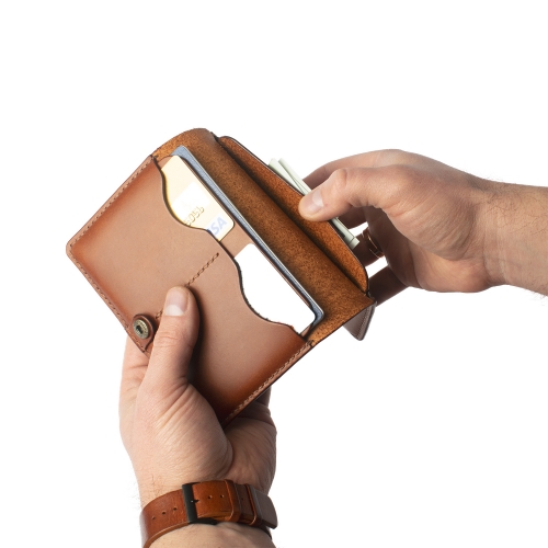 чехол-кошелек на  Светло-коричневый Stenk TravelBook mini фото 9