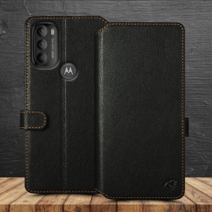 Чехол книжка Stenk Premium Wallet для Motorola Moto G71 5G Чёрный