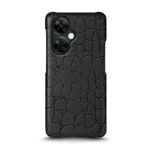 Кожаная накладка Stenk Reptile Cover для OnePlus Nord N30 Чёрная