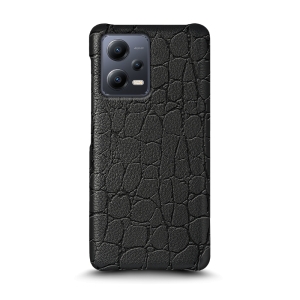 Шкіряна накладка Stenk Reptile Cover для Xiaomi Redmi Note 12 5G Чорна