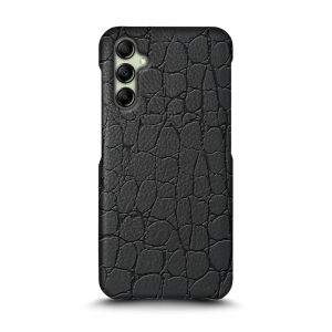 Кожаная накладка Stenk Reptile Cover для Samsung Galaxy A24 4G Чёрная