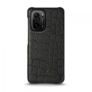 Шкіряна накладка Stenk Reptile Cover для Xiaomi Poco F3 Чорна