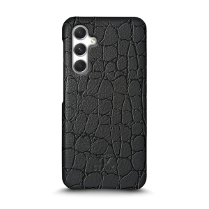 Кожаная накладка Stenk Reptile Cover для Samsung Galaxy A54 Чёрная