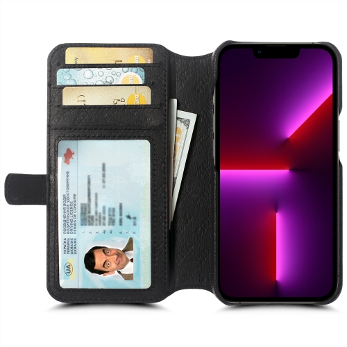 чохол-гаманець на Apple iPhone 13 Pro Max Чорний Stenk Premium Wallet фото 2
