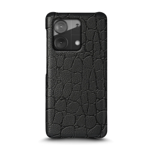 Шкіряна накладка Stenk Reptile Cover для Xiaomi Poco X6 Neo Чорна