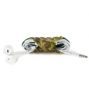 Чохол для навушників Stenk AudioHolder Пітон Світло-Зелений