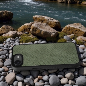 Накладка SkinBacker Mini Python Scales для Apple iPhone 16е Оливковий