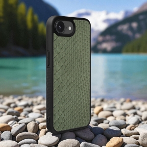 Накладка SkinBacker Mini Python Scales для Apple iPhone 16е Оливковий