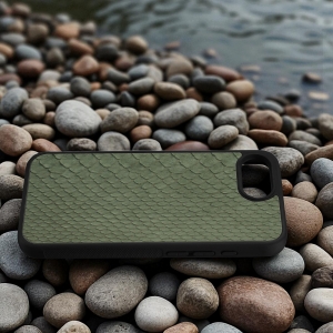 Накладка SkinBacker Mini Python Scales для Apple iPhone 16е Оливковий