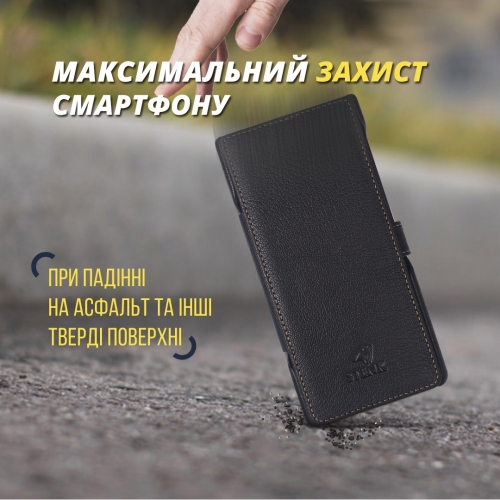 чехол-книжка на Sony Xperia 1 III Черный Stenk Premium фото 5