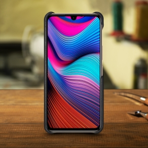 Кожаная накладка Stenk Cover для Infinix Note 12 Чёрная