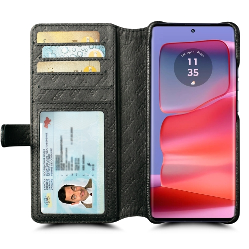 чехол книжка на Motorola Edge 50 Pro Чорний Stenk Magister фото 3