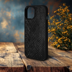 Накладка SkinBacker Mini Python Scales для Apple iPhone 15 Plus Чёрный
