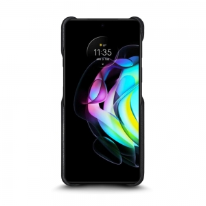 Шкіряна накладка Stenk Cover для Motorola Edge 20 Чорна