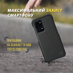 Шкіряна накладка Stenk Cover для Realme GT Neo 3T Чорна