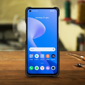 Шкіряна накладка Stenk Cover для Realme GT Neo 3T Чорна