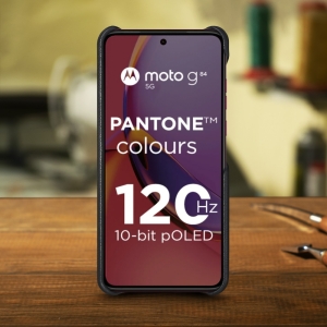 Шкіряна накладка Stenk Cover для Motorola Moto G84 Чорна