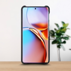 Шкіряна накладка Stenk WoodBacker для Motorola Edge Plus (2023) Чорний