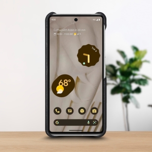 Шкіряна накладка Stenk WoodBacker для Google Pixel 7 Чорна