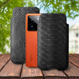 Футляр Stenk Sportage Python для Realme GT 7 Pro Чёрный