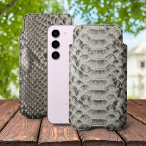 Футляр Stenk Sportage Python для Samsung Galaxy S23 Натуральний