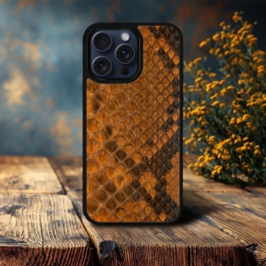 Накладка SkinBacker Mini Python Scales для Apple iPhone 15 Pro Max Коричневий