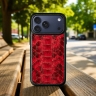 Шкіряна накладка Stenk ExBacker Python Scales для Apple iPhone 17 Pro Червоний Шкіряна накладка Stenk ExBacker Python Scales для Apple iPhone 17 Pro Червоний