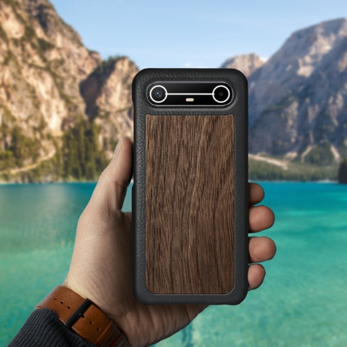 бампер на TECNO Pova Slim 5G Чорний Stenk Cover WoodBacker фото 3