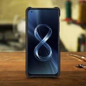 Шкіряна накладка Stenk WoodBacker для ASUS ZenFone 8 Чорна