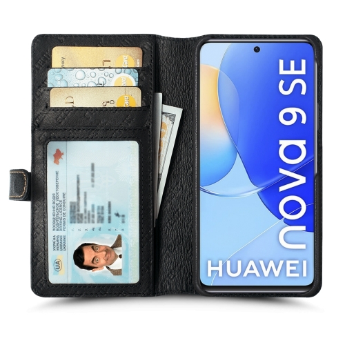 чехол-кошелек на HuaWei Nova 9 SE Черный Stenk Premium Wallet фото 2