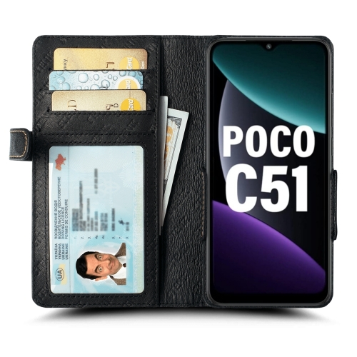 чехол-книжка на Xiaomi Poco C51 Черный Stenk Wallet фото 2