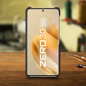 Кожаная накладка Stenk Cover для Infinix Zero 30 Чёрная