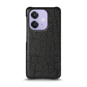 Кожаная накладка Stenk Reptile Cover для OPPO A3 4G Черный