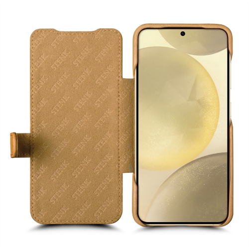 чехол-книжка на Samsung Galaxy S24 Светло-коричневый Stenk Premium фото 2