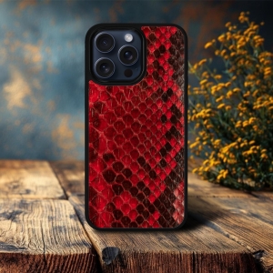 Накладка SkinBacker Mini Python Scales для Apple iPhone 15 Pro Max Червоний