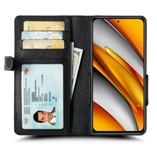 чехол-книжка на Xiaomi Poco F3 Черный Stenk Wallet фото 2