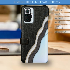 Чехол книжка Stenk Premium для Xiaomi Redmi Note 10 Pro Черный