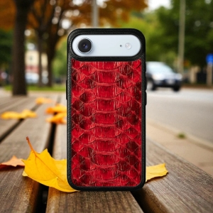 Шкіряна накладка Stenk ExBacker Python Scales для iPhone 17 Air Червоний