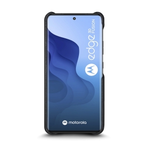 Кожаная накладка Stenk Reptile Cover для Motorola Edge 30 Fusion Чёрная
