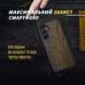 Кожаная накладка Stenk WoodBacker для Samsung Galaxy S23 FE Чёрный
