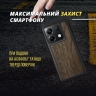 Кожаная накладка Stenk WoodBacker для Xiaomi Poco X6 Чёрная