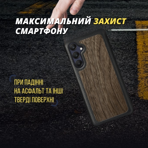бампер на Samsung Galaxy A25 Чорний Stenk WoodBacker фото 4