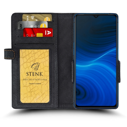 чехол-книжка на Realme X2 Pro Черный Stenk Wallet фото 2