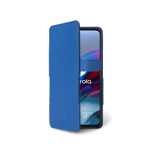 чехол-книжка на Motorola Moto G100 Ярко-синий Stenk Prime фото 2